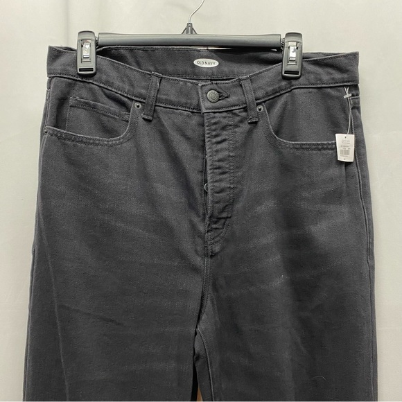 Old Navy womens 12 extra high rise Haley boyfriend button fly black jeans pants - Picture 5 of 11